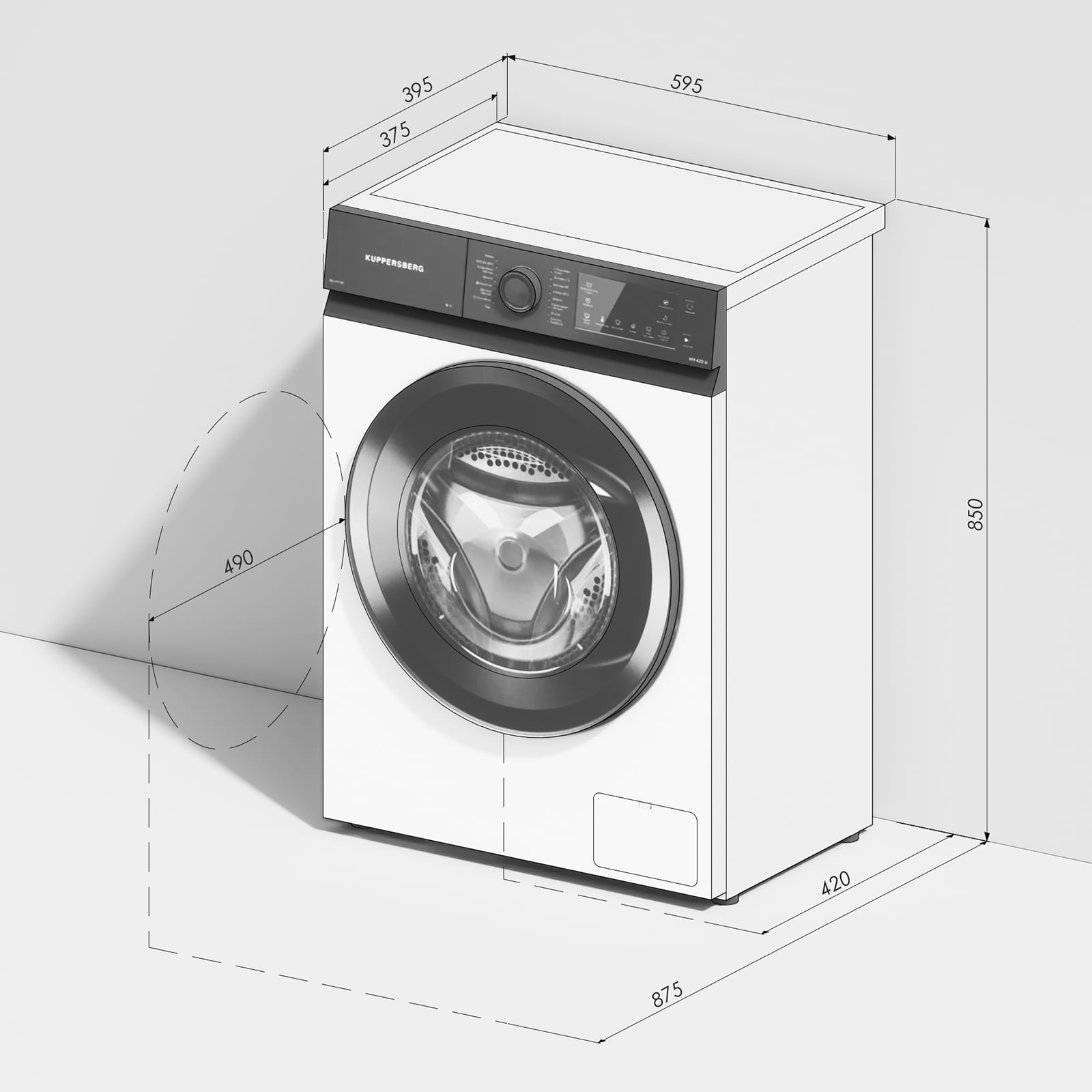 Схема встраивания Kuppersberg WM 420 WB