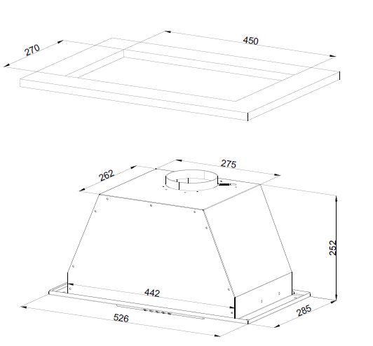 Схема встраивания Kuppersberg INLINEA 52 Beige